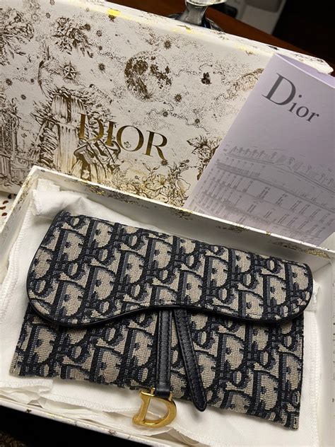 dior saddle wallet size|long saddle wallet with chain.